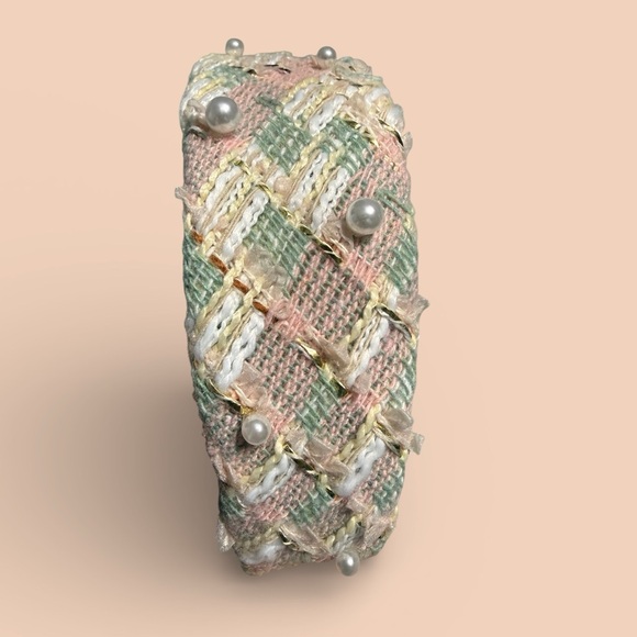 Violet & Brooks - Tweed Pearl Headband - Picture 2 of 5